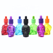 30ml 60ml 120ml glass skull bottle clear color for beard oil SGB-1844A